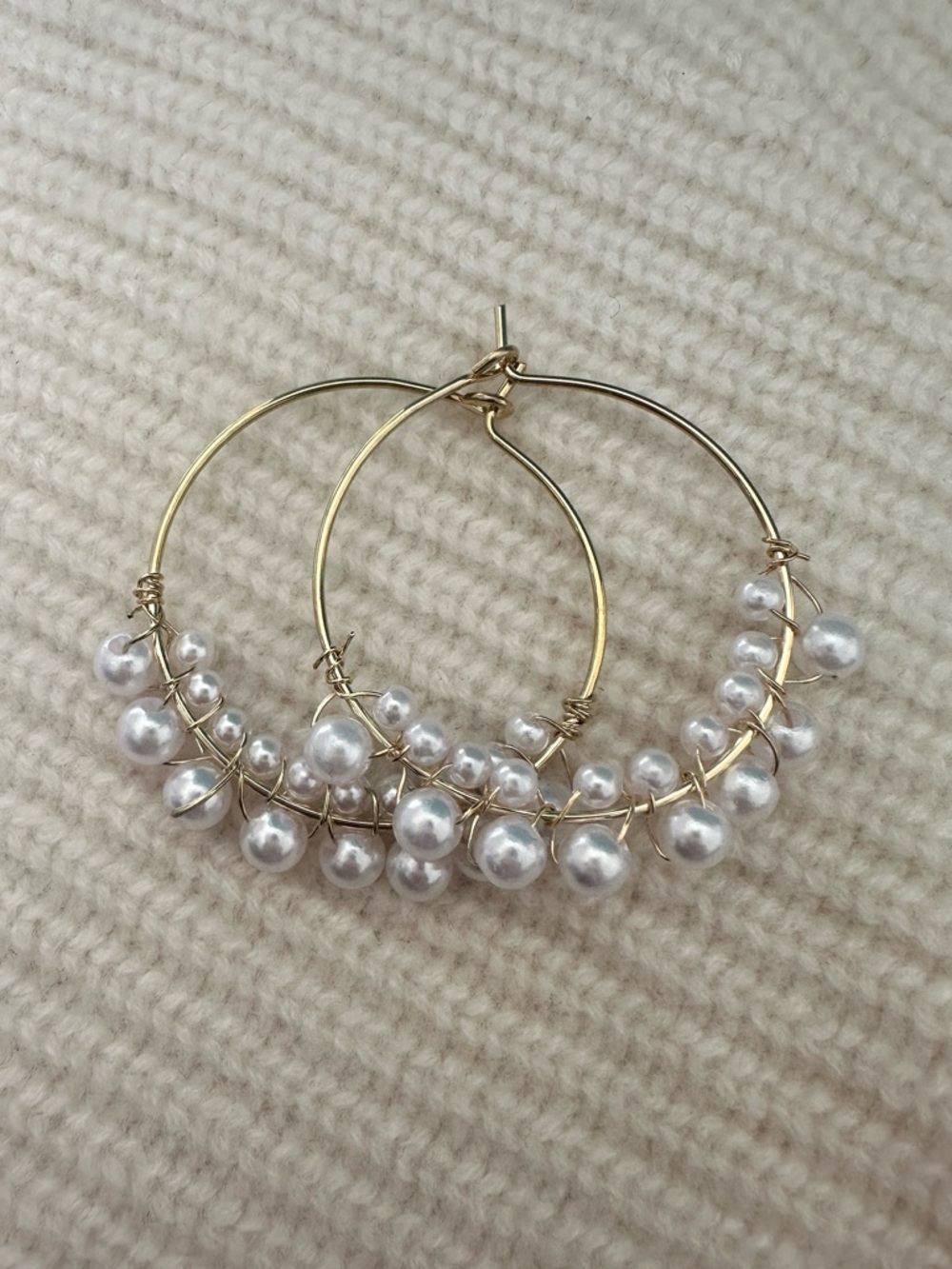 Pearl hoops
